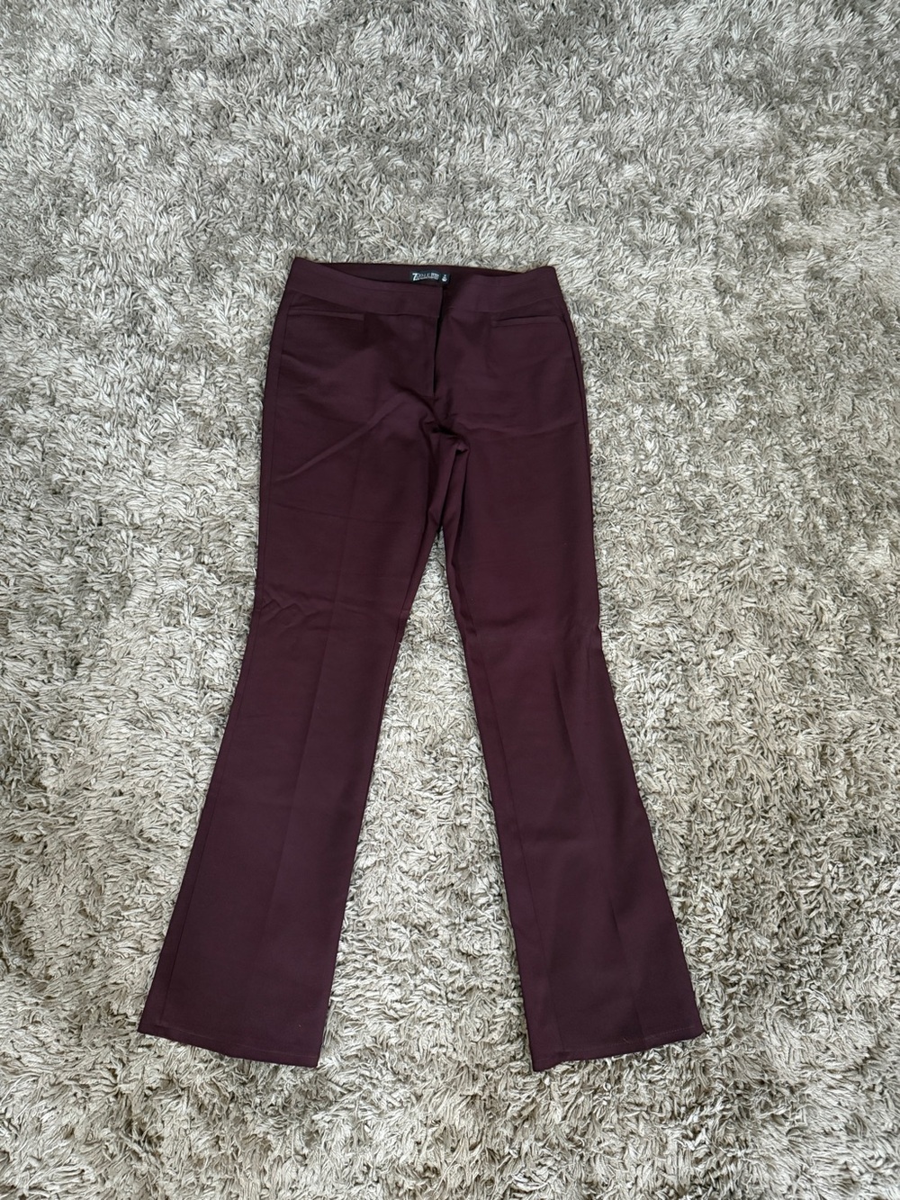 New York and Company Plum Stretch Boot-Cut Pants